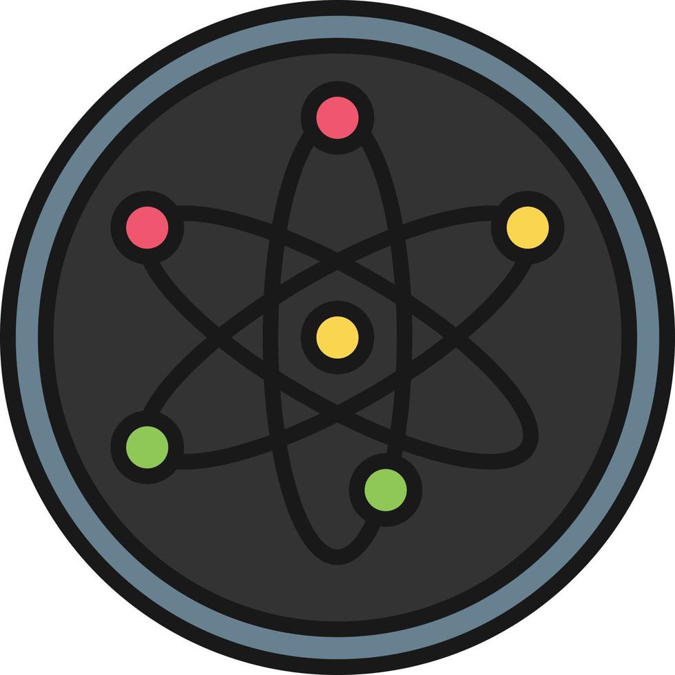 Atom Line Filled vector