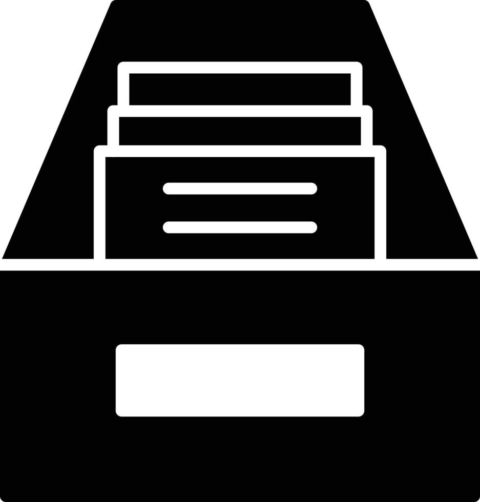 icono de glifo de archivo vector