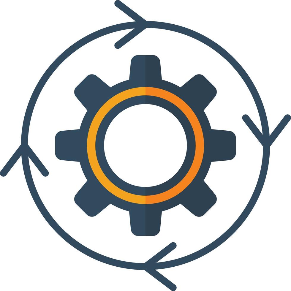 Iteration Flat Icon vector