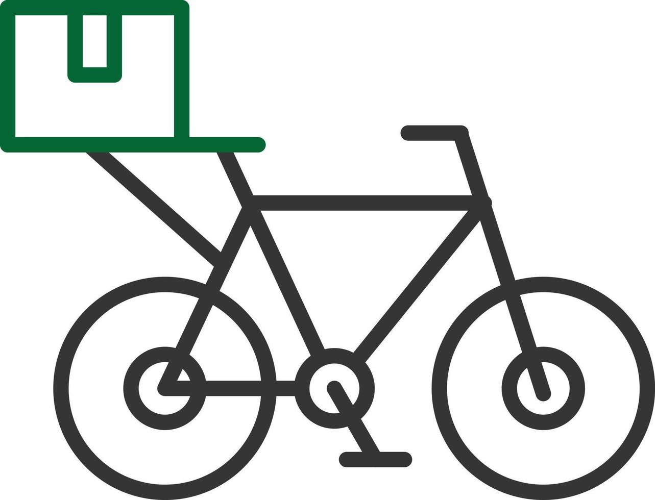 Bicycle Line Two Color vector