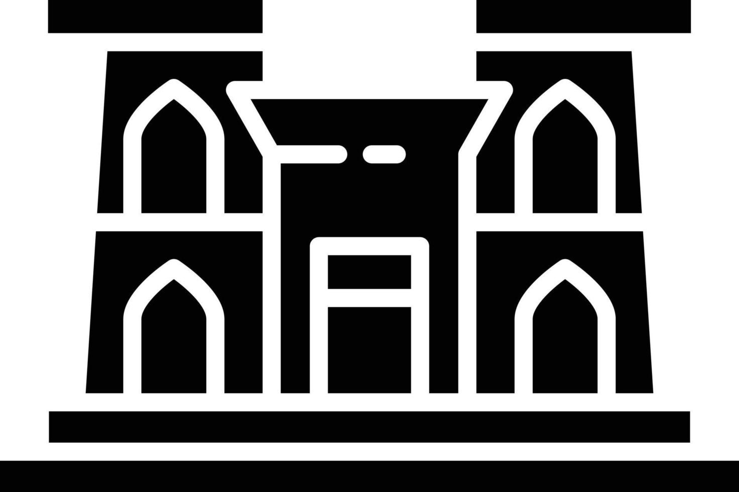 Luxor Temple Glyph Icon vector