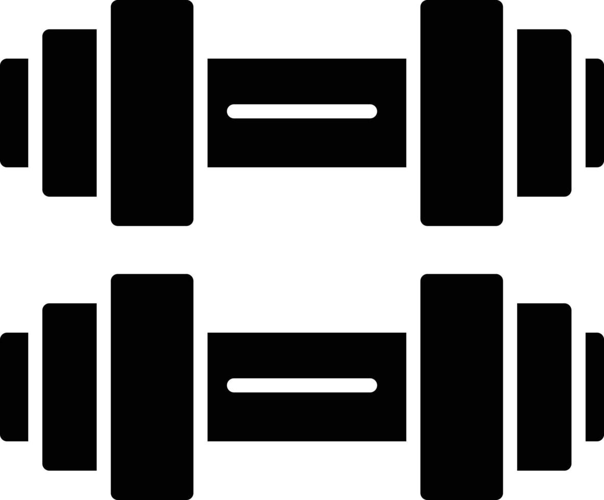 Dumbbell Glyph Icon vector