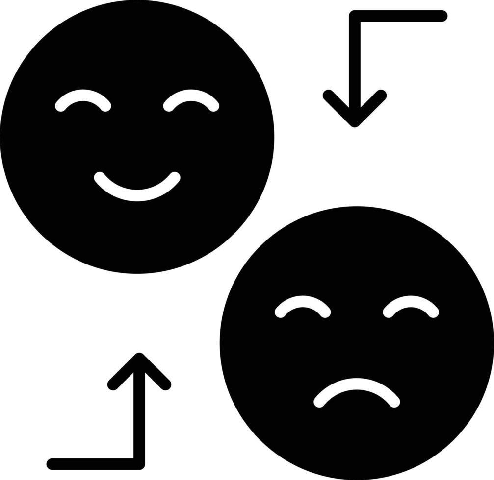 Emotion Glyph Icon vector