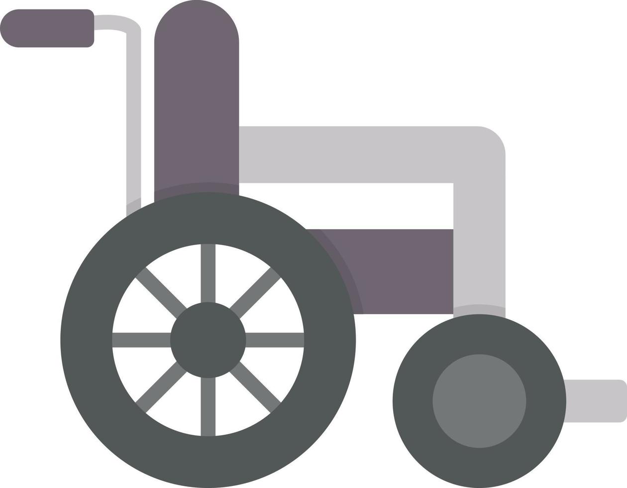 icono plano de silla de ruedas vector