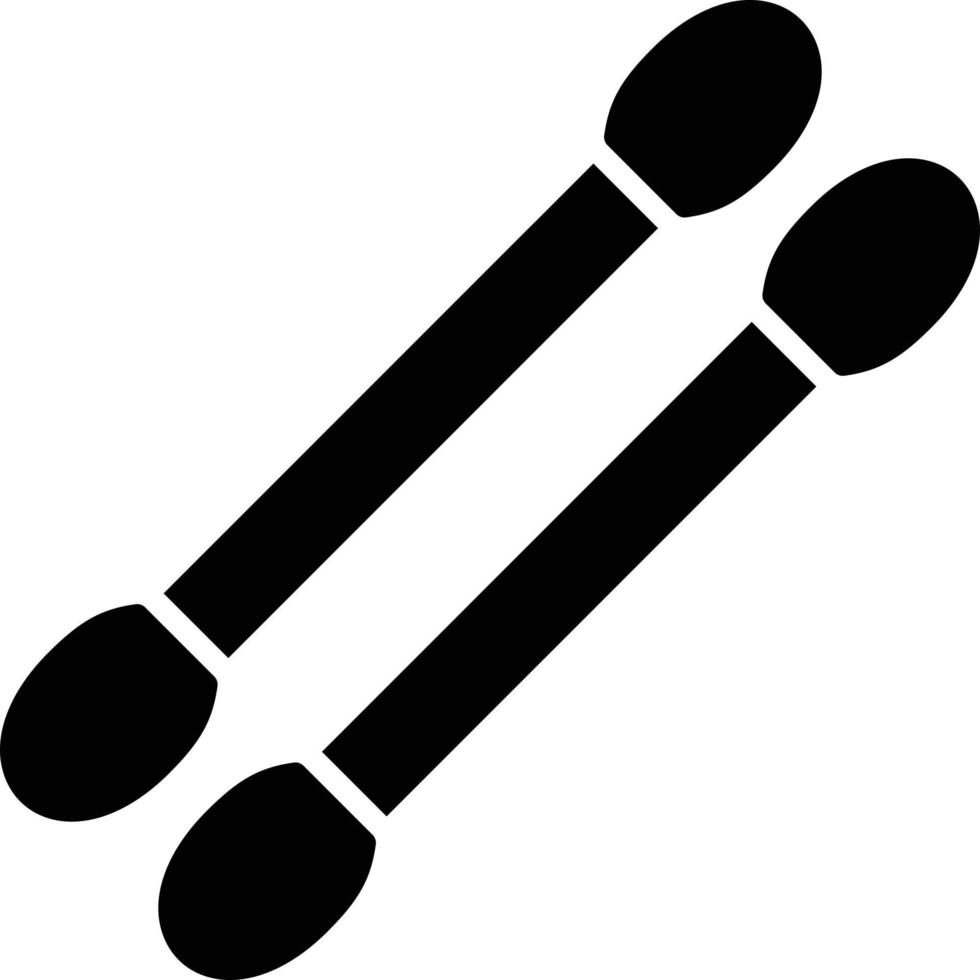 Cotton Bud Glyph Icon vector