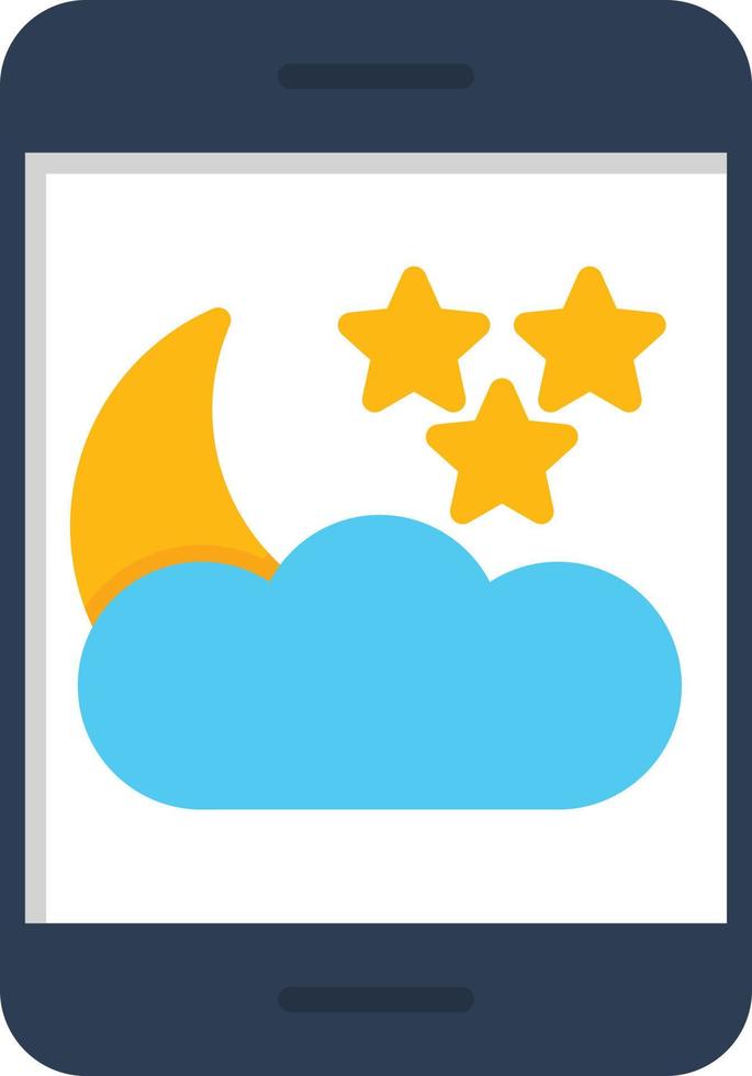 Night Mode Flat Icon vector