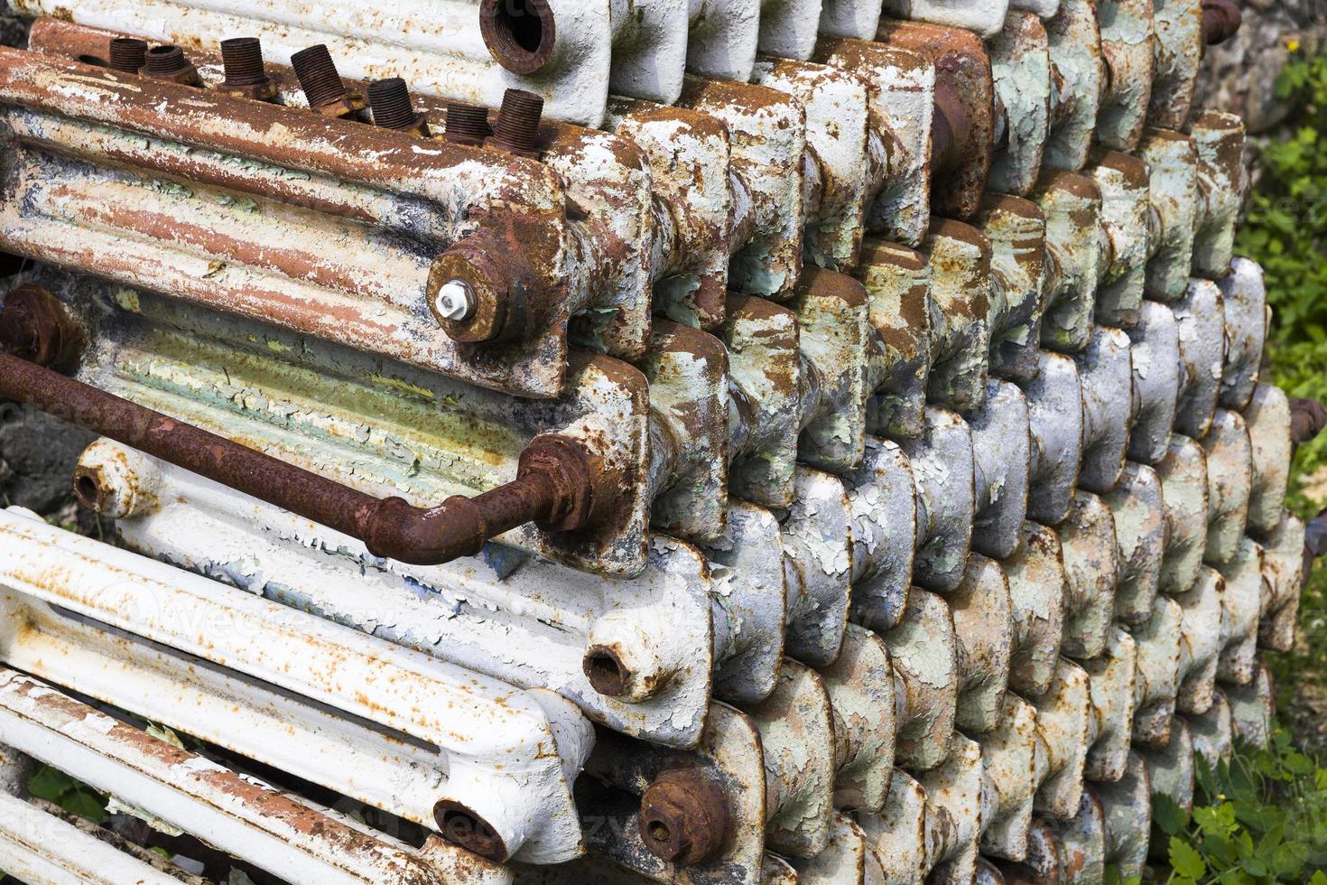 old batteries, close up photo