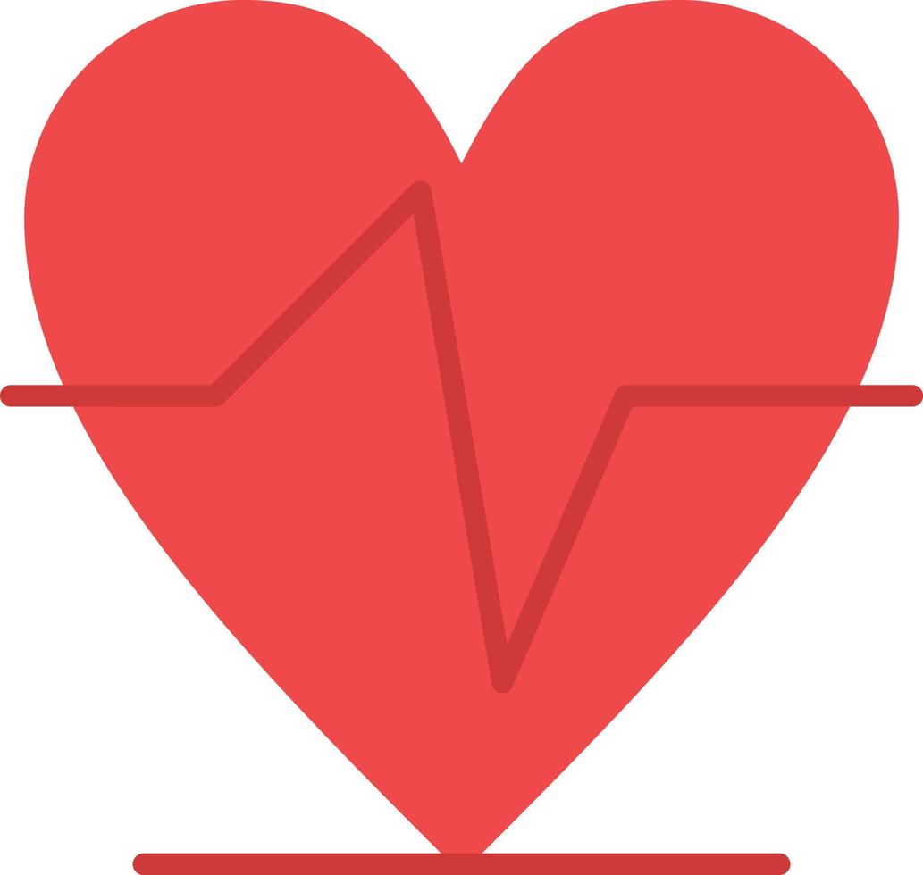 Heart Rate Flat Icon vector