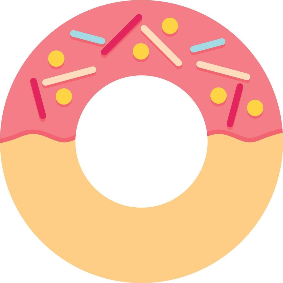 donut icono plano vector