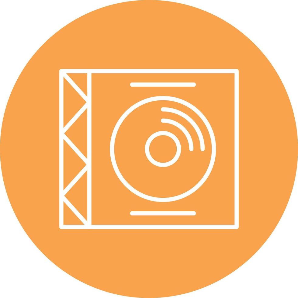 Compact Disc Line Circle Multicolor vector