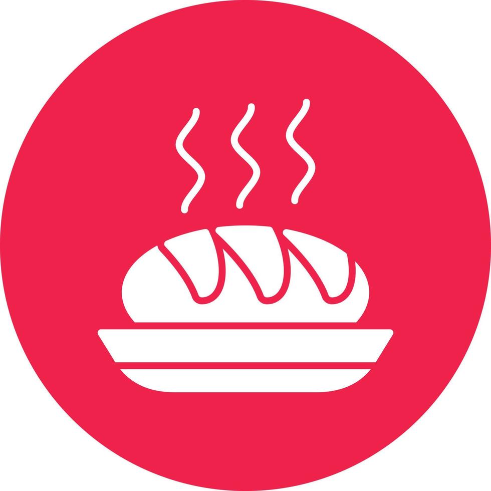 Bread Glyph Circle Multicolor vector