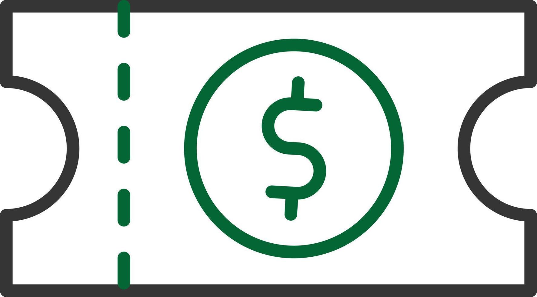 Ticket Line Two Color vector