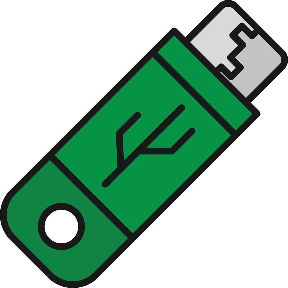 línea usb llena vector