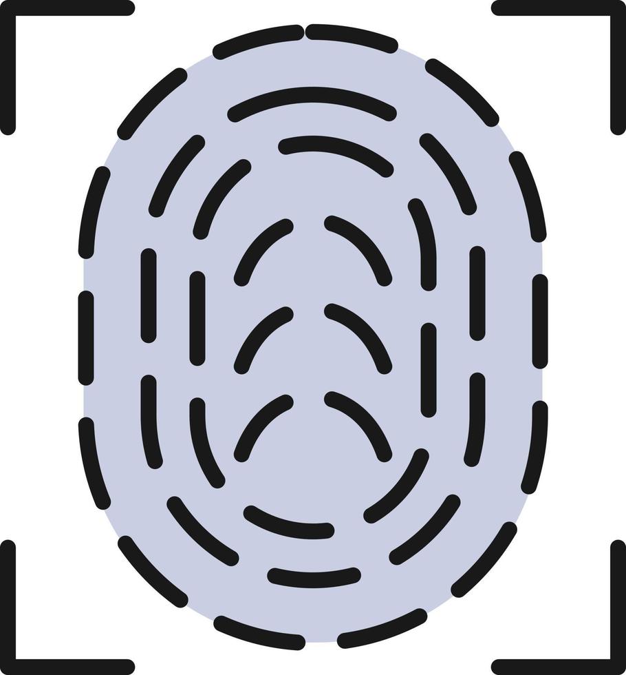 Fingerprint Line Filled vector