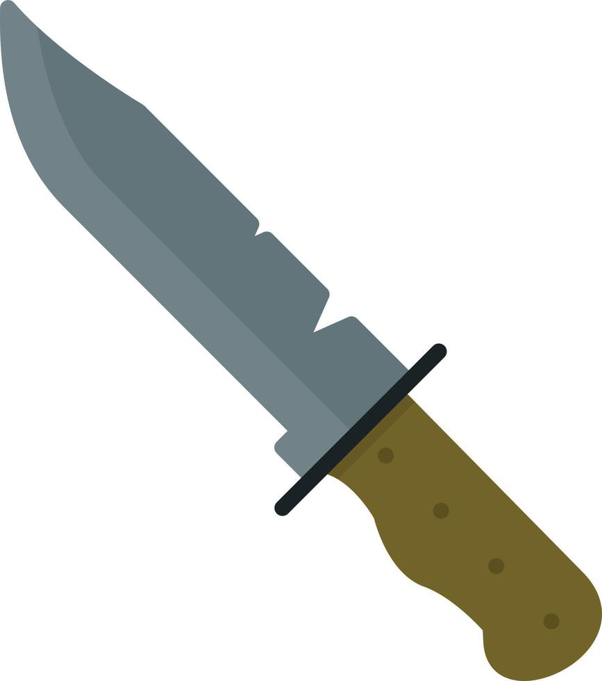 icono de cuchillo plano vector