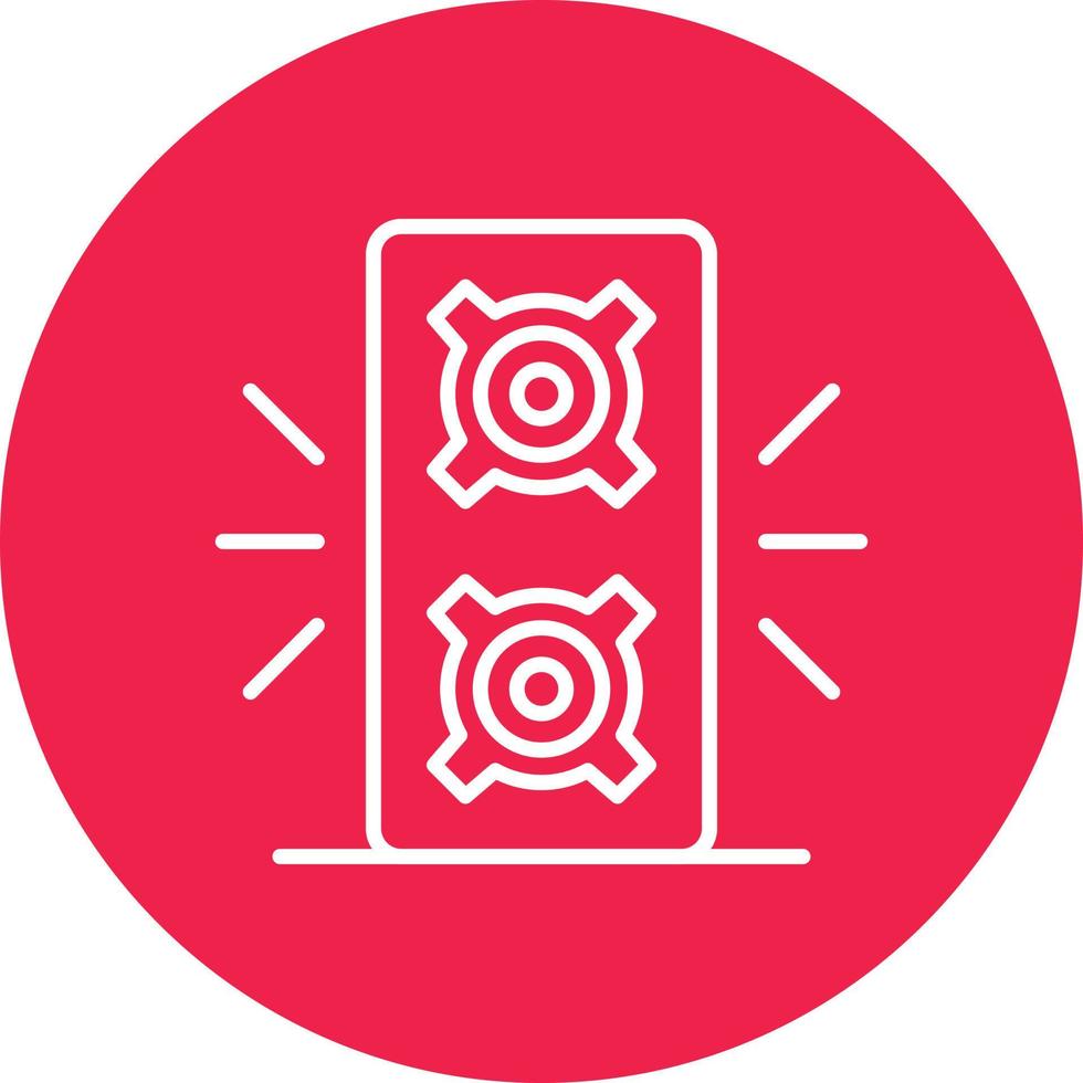 Speaker Line Circle Multicolor vector