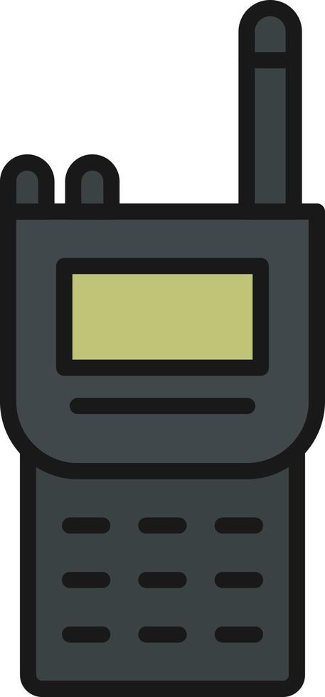 Walkie Talkie Line Filled vector