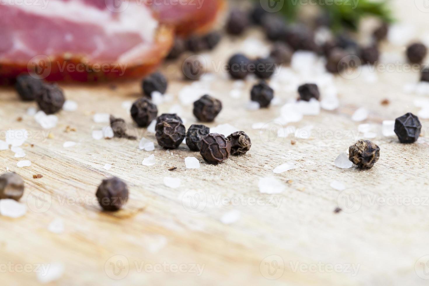 beef meat prepared and marinated for food, the products are ready and eaten dried photo