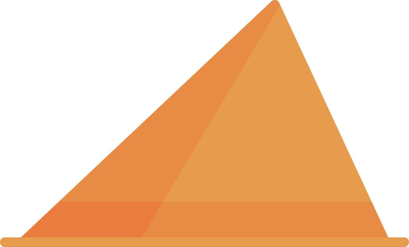 Pyramid Flat Icon vector