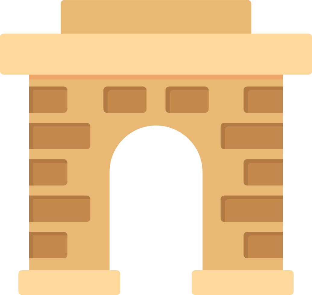 icono de arco plano vector