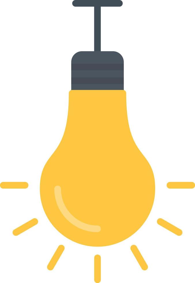 Light Bulb Flat Icon vector