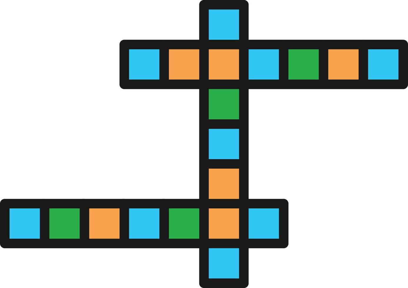 Crossword Line Filled vector