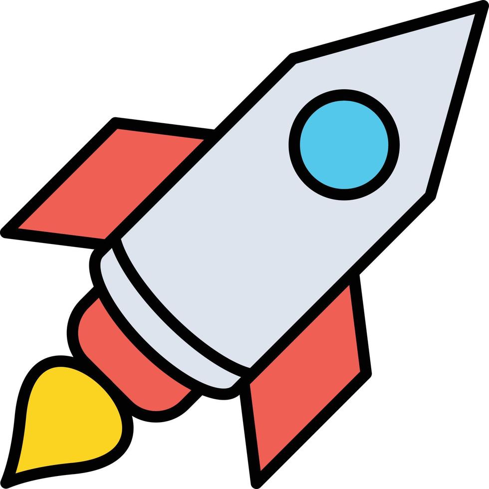 Rocket Line Filled vector