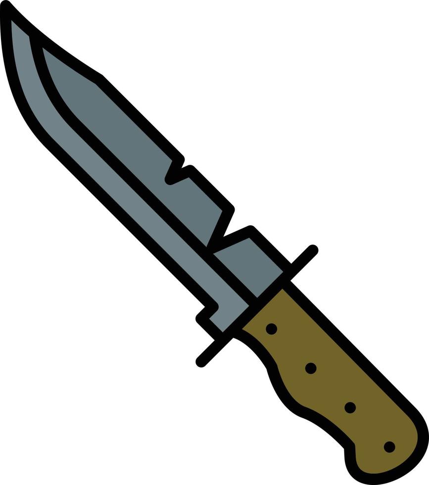 Knife Line Filled vector