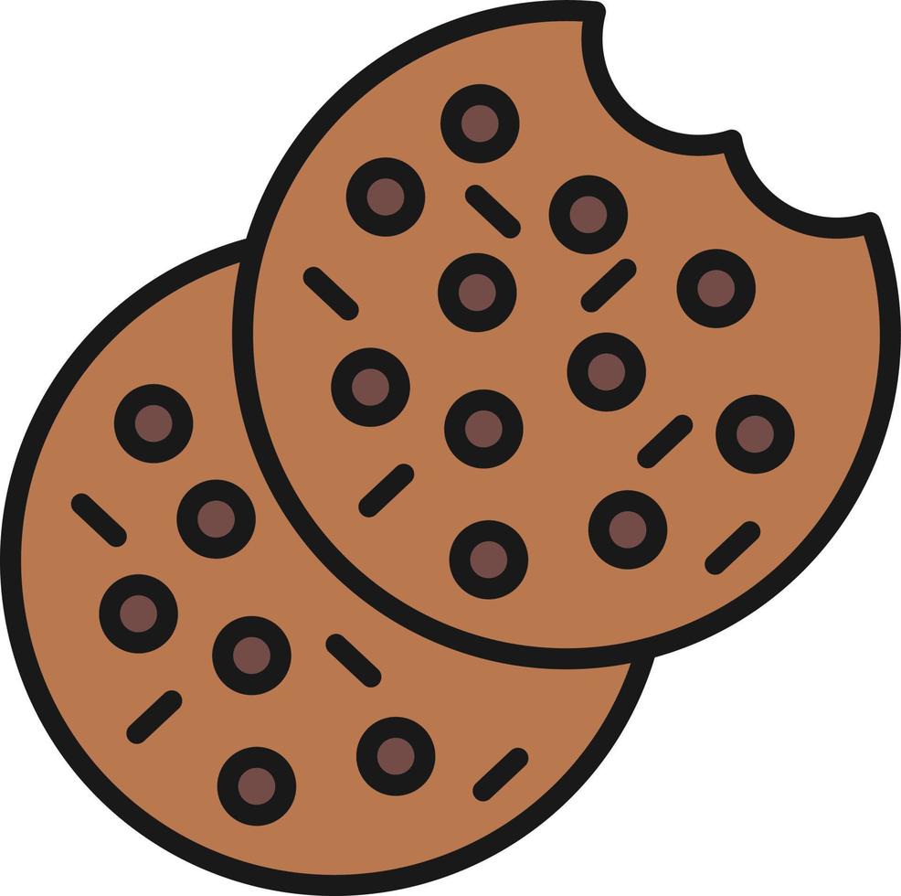 Cookie Line Filled vector