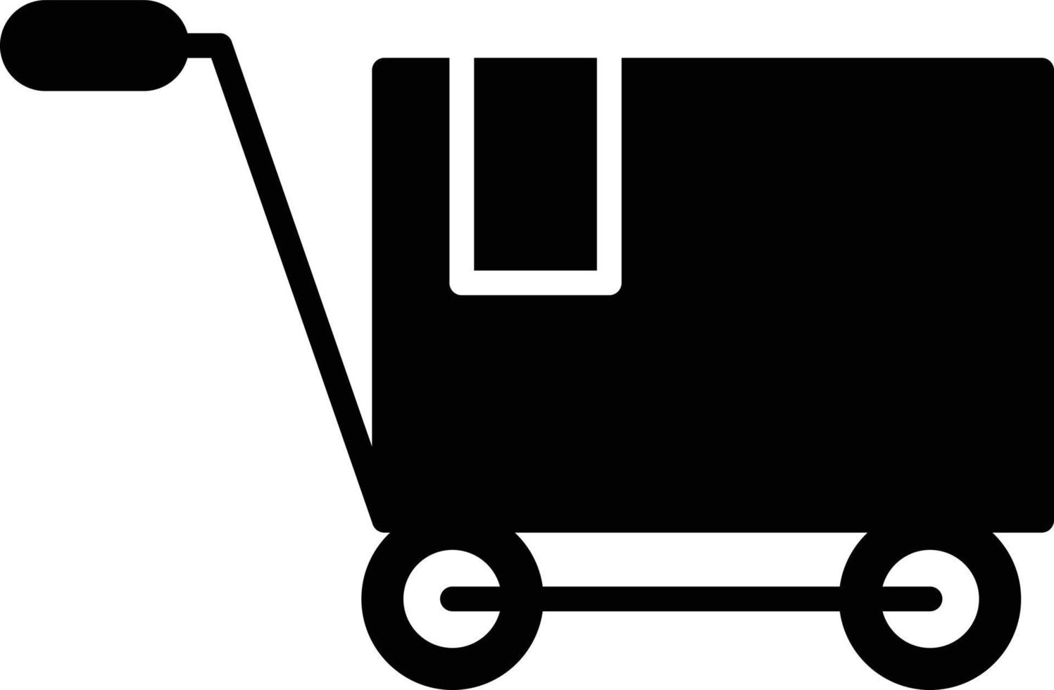 icono de glifo de carrito de compras vector