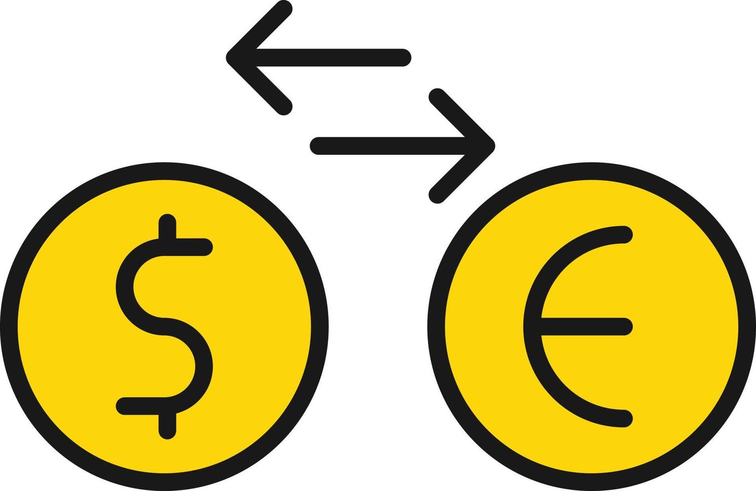 Currency Exchange Line Filled vector