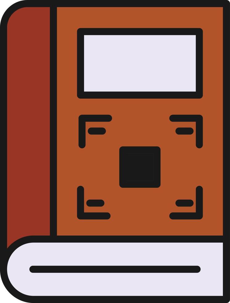 QR Book Line Filled vector
