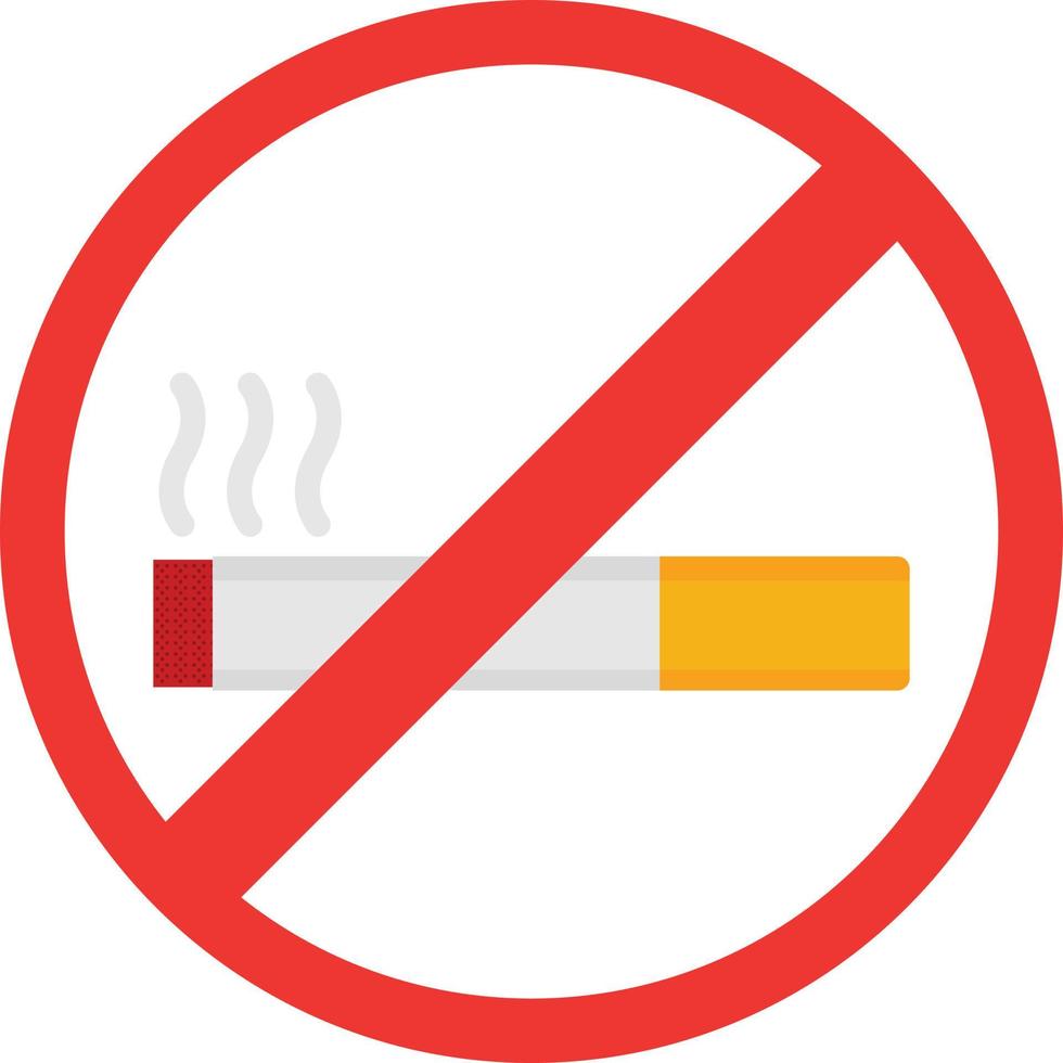 No Smoking Flat Icon vector