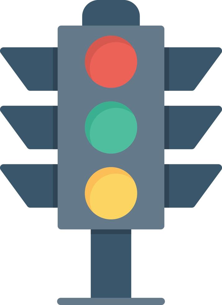 Traffic Light Flat Icon vector