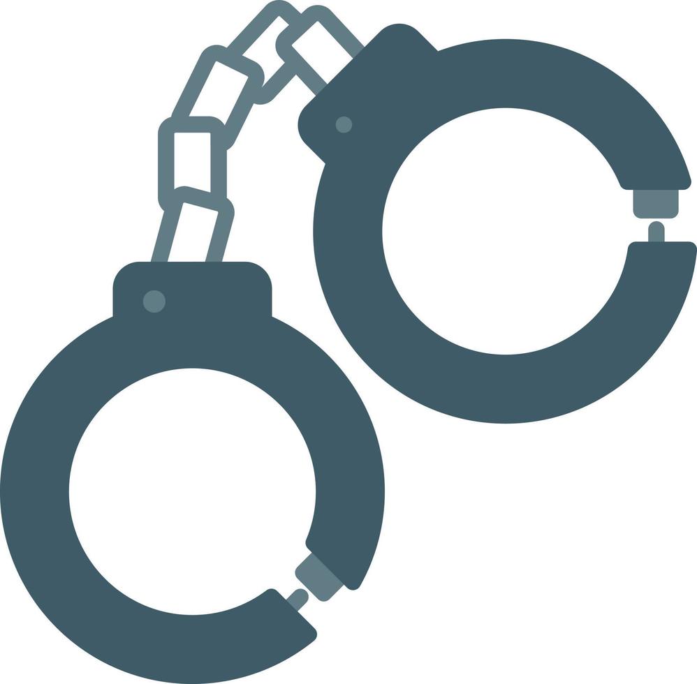 Police Handcuffs Flat Icon vector