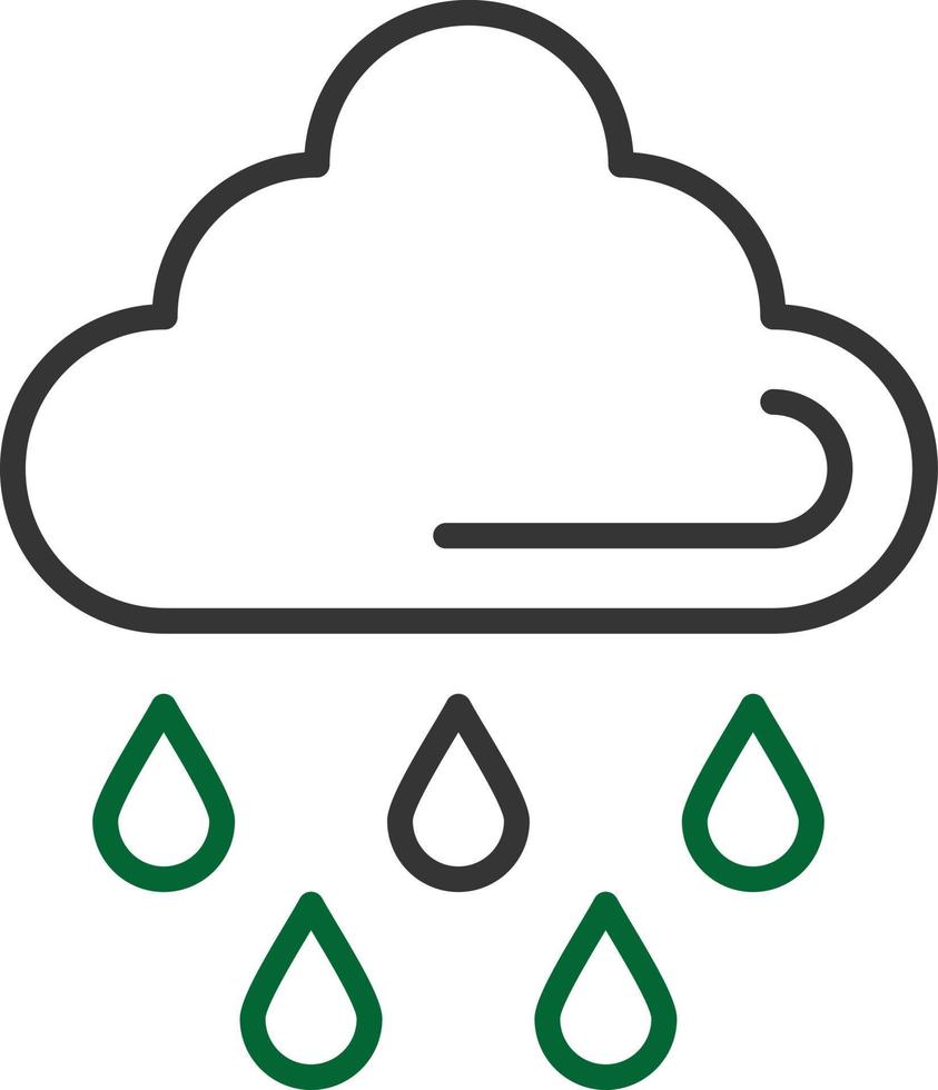 Rain Line Two Color vector