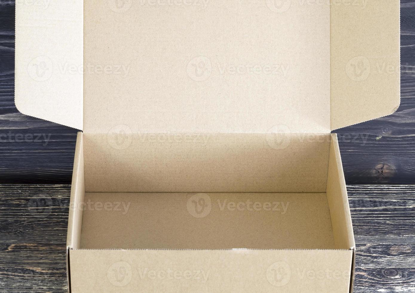 open empty cardboard box photo
