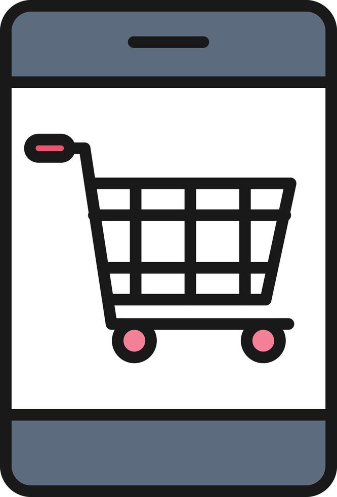 Mobiles App Line Filled vector