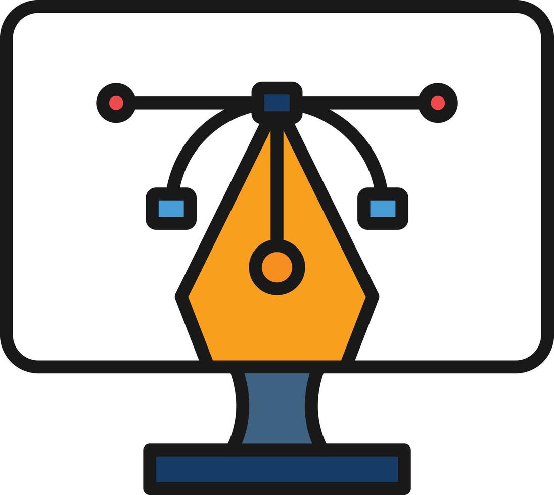 Graphic Design Line Filled vector
