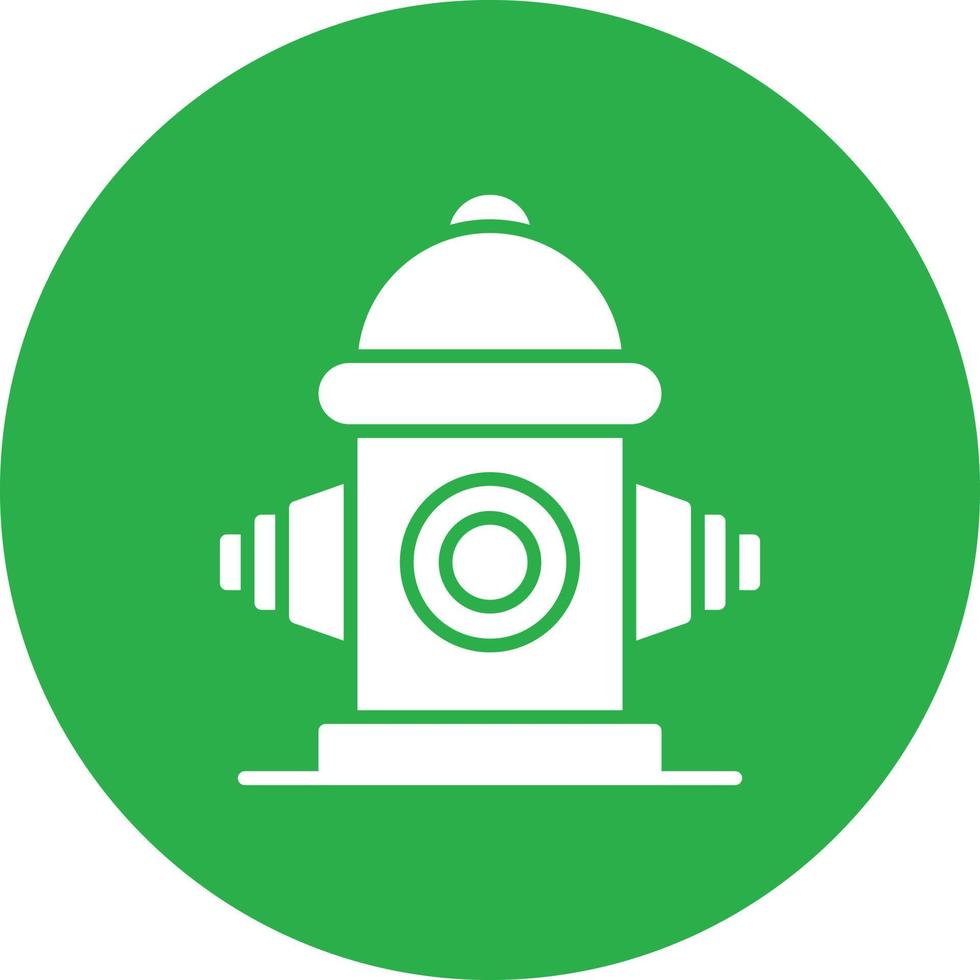 Fire Hydrant Glyph Circle Multicolor vector