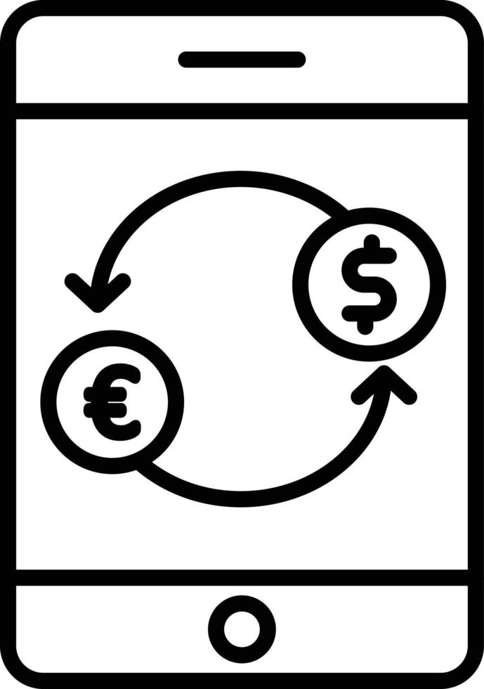 Exchange Line Filled vector