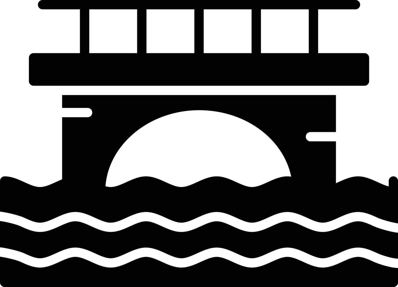 Bridge Glyph Icon vector