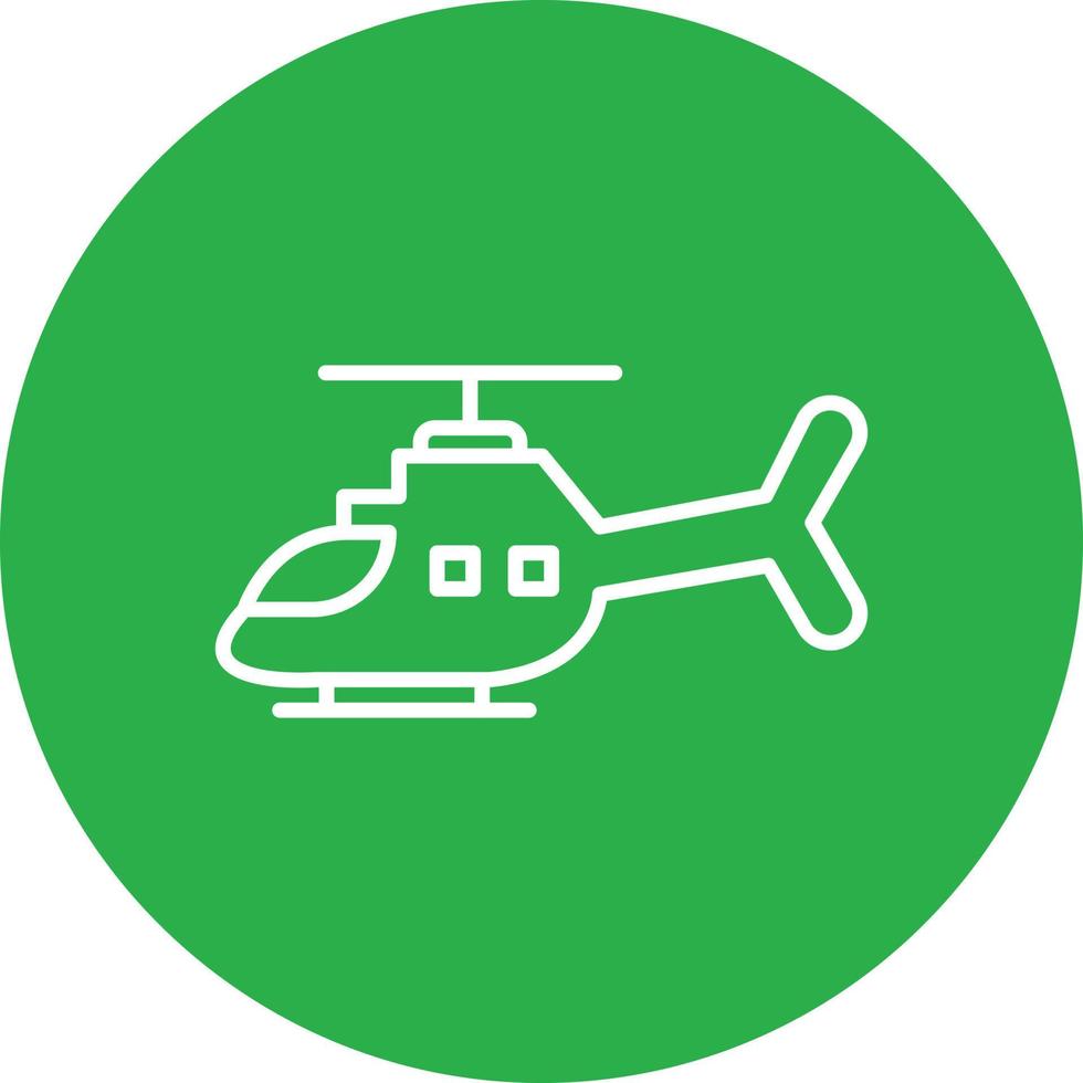 Helicopter Line Circle Multicolor vector