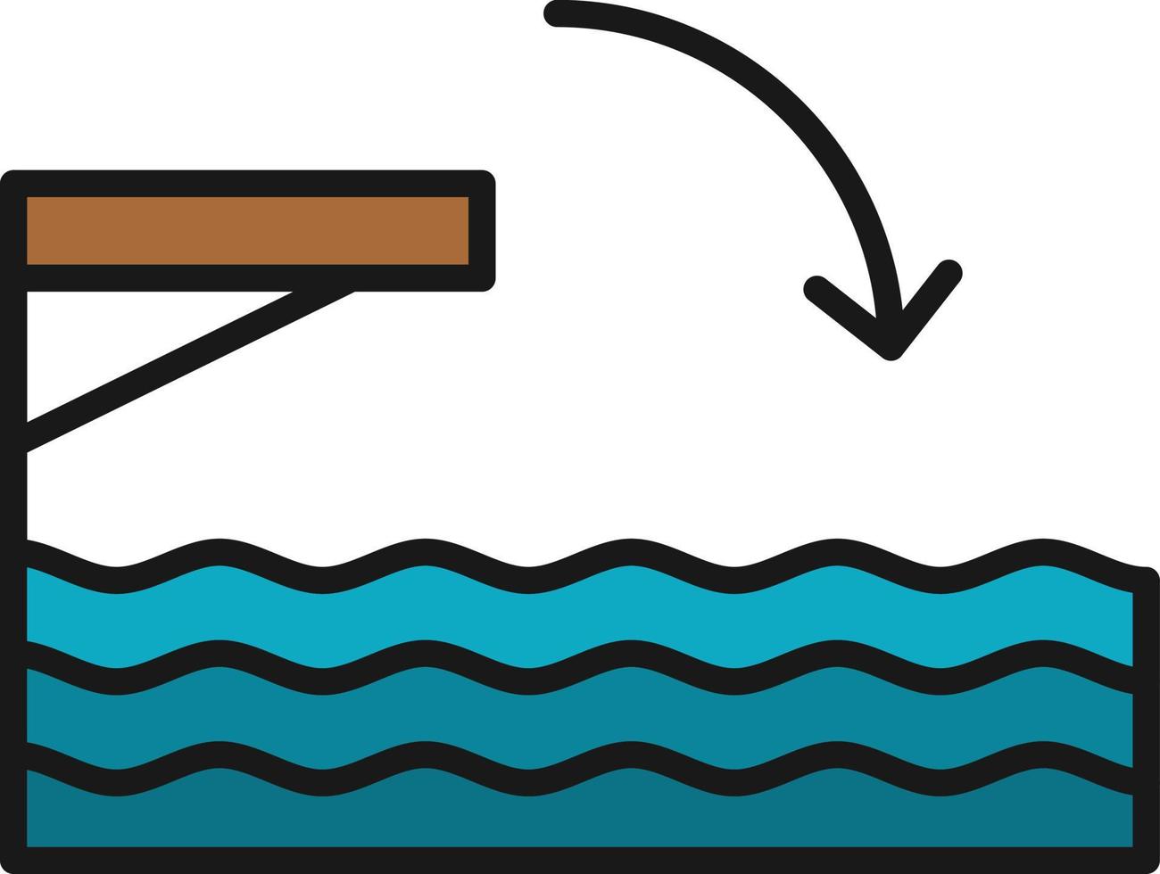 Trampoline Line Filled vector