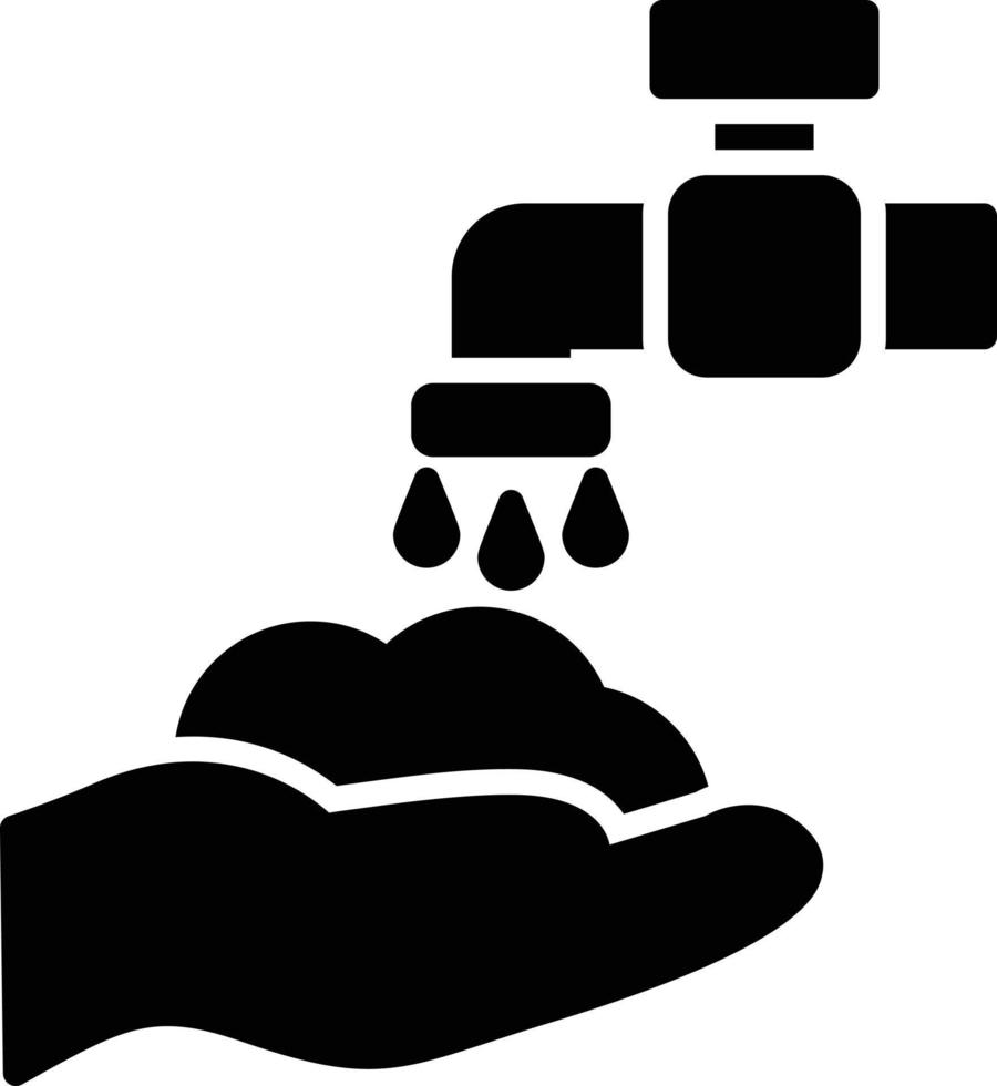 Washing Hands Glyph Icon vector