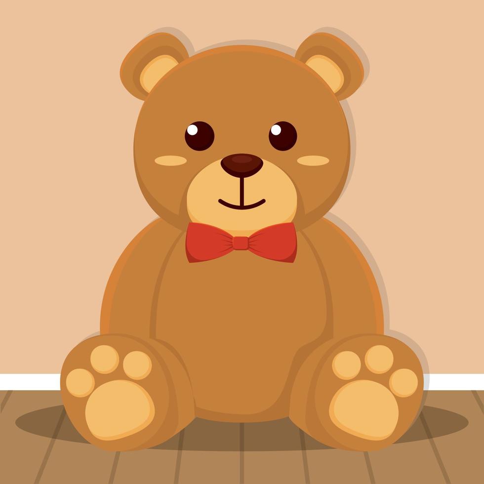 fondo oso de peluche juguetes niño disfrutar ilustración vectorial vector