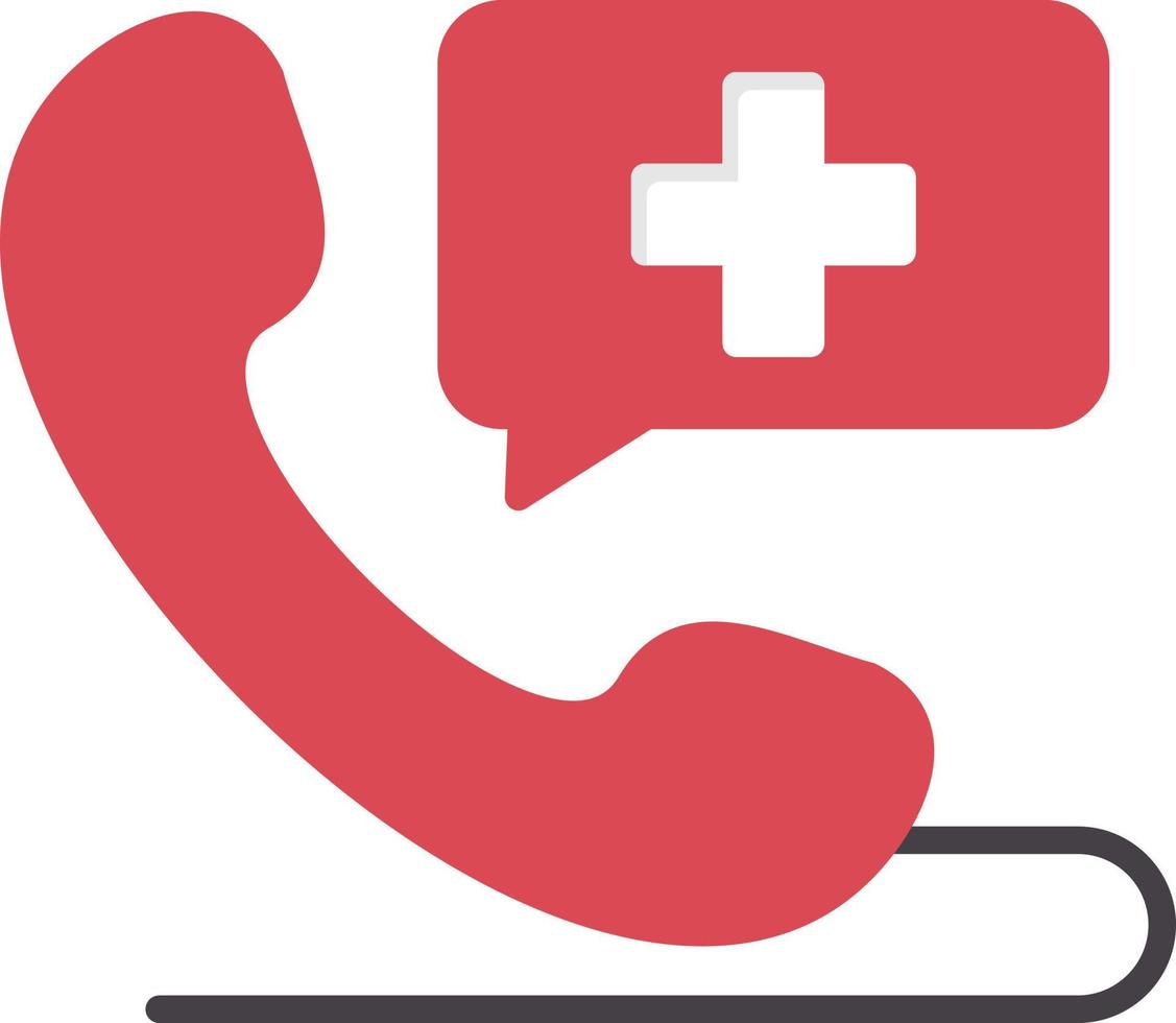 Emergency Call Flat Icon vector