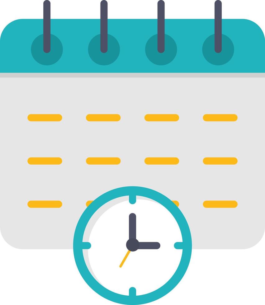 Deadline Flat Icon vector