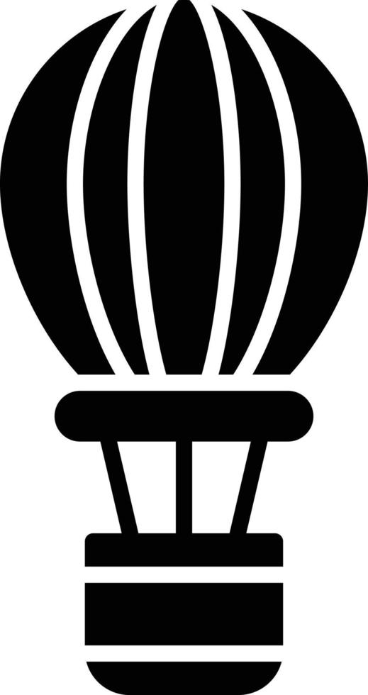Hot Air Balloon Glyph Icon vector