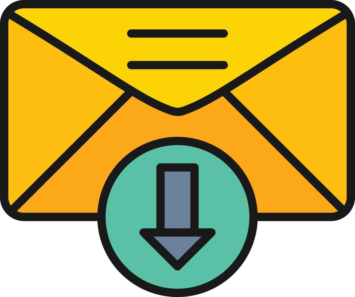 Inbox Line Filled vector